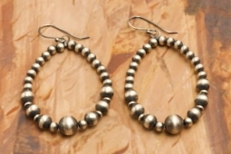 Sterling Silver Navajo Pearl Earrings